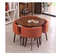 KG7HQRP Combinaison de table et de chaise de négociation commerciale moderne minimaliste petite table ronde bureau salle de réunion (couleur : beige) (orange style deux)