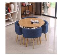 KG7HQRP Combinaison de table et de chaise de négociation commerciale moderne minimaliste petite table ronde bureau salle de réunion (couleur : beige) (bleu style un)