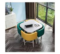 KG7HQRP Combinaison moderne de table et de chaise, affichage minimaliste nordique du salon, petite table carrée, coin salon, comptoir de réception (couleur : jaune + vert)