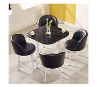 KG7HQRP Combinaison table et chaise salle de réunion bureau salon style simple moderne magasin de thé café magasin de vêtements hôtel (couleur : rouge, taille : rond) (carré noir)