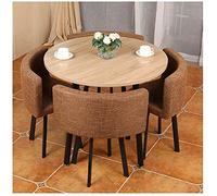 KG7HQRP Ensemble de 4 meubles de café 90 cm Table ronde Salon Maison Cuisine Magasin de vêtements Hôtel Couloir Appartement Dessert Shop