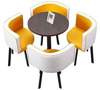 KG7HQRP Ensemble de salle à manger café canapé siège salon vintage négociation maison table chaise 5 pièces ronde simple réception