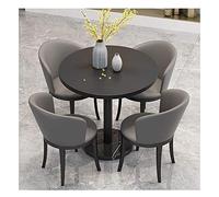 KG7HQRP Ensemble de salle à manger pour petits espaces - Table et chaise de cuisine pour combinaison de réception, magasin, réunion, salon, bureau, table de conférence (gris noir)