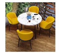 KG7HQRP Ensemble de table à manger ronde moderne Ensemble de table et de chaises de salon pour combinaison Petite table ronde Bureau salle d'échecs bibliothèques salons boutique (couleur : beige