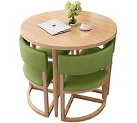 KG7HQRP Ensemble de table et de chaise de négociation 5 pièces, table ronde moderne, combinaison de chaises pour petite famille, table à manger et table (couleur : E) (A)