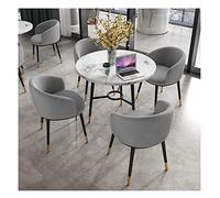 KG7HQRP Ensemble de table et de chaises de salon pour la maison, le bureau, le restaurant, la cuisine, la mode créative (couleur : kaki) (gris clair)