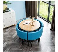 KG7HQRP Ensemble de table et de chaises pour la maison, le salon, la cuisine, la salle à manger, la réception, le café, le café, le bureau, la table de négociation (couleur : gris) (bleu)