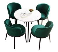 KG7HQRP Ensemble simple table et chaise salon cuisine table à manger bureau négociation d'affaires réception table et chaise combinaison (couleur : lin/bleu) (flanelle/vert)