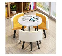 KG7HQRP Ensemble table et chaise de bureau, table de réception, table de conférence, table ronde, table à manger, salon de thé, café, salle de négociation (couleur : bleu) (jaune)