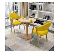 KG7HQRP Ensemble table et chaise de négociation de réception de bureau, cuisine, salle à manger, table et chaise, combinaison moderne minimaliste (couleur : jaune)