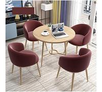 KG7HQRP Ensemble table et chaise de salon domestique européen de loisirs Table et chaise Combinaison Bureau Salle de conférence Espace de loisirs Café (couleur : violet) (Couleur : violet) (Couleur