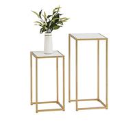 KG7HQRP Lot de 2 tables gigognes en marbre pour salon, chambre à coucher, bureau à domicile, stratifié, taille au choix