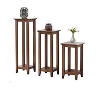 KG7HQRP Lot de 3 tables d'appoint empilables pour salon, petite table basse en bois massif, table gigogne, peut supporter 15 kg