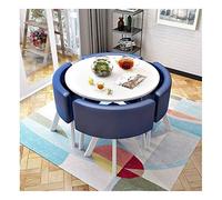 KG7HQRP Négocier table et chaise combinaison salon table à manger ronde et chaises Une table et deux chaises Balcon Salon de bureau (couleur : vert) (bleu marine)
