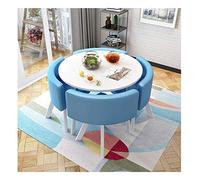 KG7HQRP Négocier table et chaise combinaison salon table à manger ronde et chaises Une table et deux chaises Balcon Salon de bureau (couleur : vert) (couleur : bleu clair)