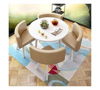 KG7HQRP Négocier table et chaise combinaison salon table à manger ronde et chaises Une table et deux chaises Balcon Salon de bureau (couleur : vert) (Kaki)