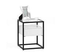 KG7HQRP Petite table basse dans le salon, 2 étagères de rangement avec tiroirs, mini canapé, table d'appoint en verre, table de chambre à coucher