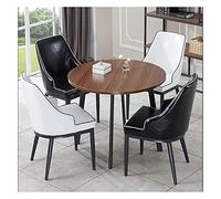 KG7HQRP Salon Table et Chaise Combinaison Hôtel Tea Shop Café Cuir 1 Table 4 Chaises Boulangerie Magasin de gâteaux Manucure Magasin de vêtements