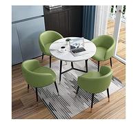 KG7HQRP Table à manger et chaise combinaison de meubles modernes ensemble 1 table 4 chaises bibliothèque, chambre à coucher, hôtel, bureau, magasin de desserts, table ronde (couleur : bleu, taille