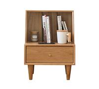 KG7HQRP Table basse en chêne avec tiroirs, design de rangement à 2 étages, table de chevet, table d'appoint de canapé, table de rangement, console, table de téléphone