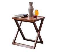 KG7HQRP Table d'appoint en bois massif pur avec pieds en forme de X fermes et stables - 45 cm x 32 cm x 45 cm