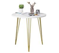 KG7HQRP Table d'appoint pliante, plans de travail en bois naturel, pieds de banc en métal, blanc - taille facultative (taille : 60 x 60 x 61 cm) (OneColor 60 x 60 x 61 cm)
