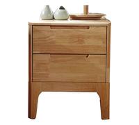 KG7HQRP Table d'appoint rectangulaire à 2 tiroirs en bois massif couleur bois