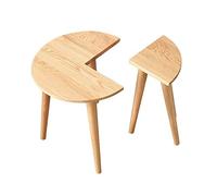 KG7HQRP Table d'appoint ronde multifonctionnelle, fabriquée en bois massif pur, peinture respectueuse de l'environnement - 50 cm x 50 cm x 50 cm