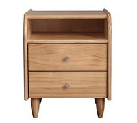 KG7HQRP Table de chevet avec 2 tiroirs - Meubles de chevet en bois massif pour la maison, la chambre à coucher, accessoires de bureau, poignée en cuivre pur (couleur : D) (B)
