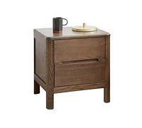 KG7HQRP Table de chevet en bois avec 2 tiroirs, table d'appoint pour chambre à coucher, salon, marron