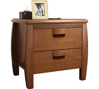 KG7HQRP Table de chevet moderne à 2 tiroirs en bois massif pour chambre à coucher, canapé, table d'appoint de rangement