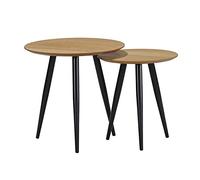 KG7HQRP Table gigogne pour salon, table d'appoint empilable, peut supporter 30 kg, convient pour un petit appartement, 2 pièces