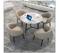 KG7HQRP Table ronde et chaises bureau loisirs table de négociation café magasin de thé magasin de dessert hôtel salle de réception salle de réunion (couleur : bleu) (gris clair)