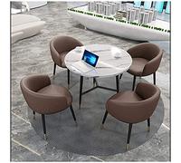 KG7HQRP Table ronde et chaises bureau loisirs table de négociation café magasin de thé magasin de dessert hôtel salle de réception salle de réunion (couleur : bleu) (marron)