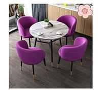 KG7HQRP Tables de bureau et chaises pour bibliothèque salon de thé au lait café magasin de gâteaux magasin de vêtements salle de négociation du département des ventes (couleur : beige) (violet)