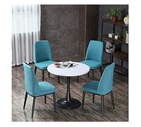 KG7HQRP Tables et chaises de négociation Petite table ronde Café Décontracté Simple Tea Shop Restaurant Balcon Tea Shop Boulangerie Cake Shop (couleur : bleu, taille : 70 cm) (bleu 80 cm)