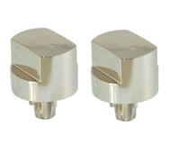 Kga-supplies 2 x Argent plaque four Interrupteur Boutons pour Stoves 61edo BL, 61edo ST, 61edo WH