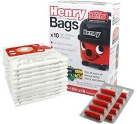 KGA SUPPLIES Lot de 10 bâtons désodorisants et 10 sacs d'aspirateur Hepa-Flo Numatic NRV Henry Turbo Hetty