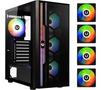 KGABERY-Boitier Pc Moyen Tour Apollo (Noir) 4 Ventilateurs Argb