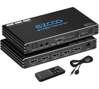 KGABERY-Commutateur Hdmi 2.1 4K 120Hz 4X1 Avec Extracteur Audio Switch Hdmi 8K 4 In 1 Out Avec Spdif Optique Et 3.5Mm Stéréo Arc Cec Hdcp2.3 3D Hdr10 Vrr Allm Ir Remote Pour Ps5 Et Xbox Nvidia Amd