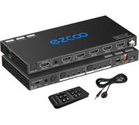 KGABERY-Matrice Hdmi 4 Entrées 2 Sorties 4K 60 Hz 4 4 4 Arc Hdr D-Olby Vision Atmos Spdif 5.1Ch Breakout 3,5 Mm Stéréo Hdcp2.2 Pc Console 16 Edid Hdmi Scaler