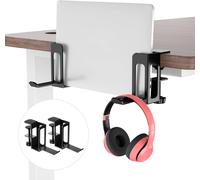 KGABERY-Organisateur Latéral Pour Ordinateur Portable, Réglable Pour Ordinateur Portable Étagère D'Organisation, Organisateur Latéral En Métal Ne Mécessitant Aucun Perçage, Convient Pour Le Bureau &
