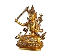 KGADRX Bodhisattva Efficace Manjushri Dorure Or Bouddha Alliage Métal Bouddhiste Fournisseurs Maison/Bureau Décorer Statue Artisanat