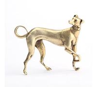 KGADRX Bronze Chiot Zodiaque Chien Ornement Chien doré Animal Debout Chiot cuivre Chien Bureau Sculpture Petit Ornement