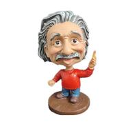 KGADRX Statue Sculptures Décor de Bureau Statue d'Einstein Modèle de Collection Secouer la tête Enfant Cadeau d'anniversaire pour la Maison Bureau Salon