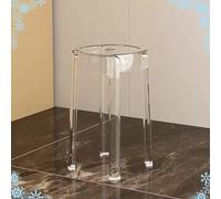 KGAILL Tabouret Transparent Acrylique Tabourets Hauts 46cm, Moderne Remplacement De Tabouret - Empilables, Tabouret De Café pour Famille Salon (Color : Transparent, Size : 2PCs)
