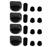 KGASUPPLIES Whirlpool Lot de 4 boutons de commande universels pour fours, cuisinières et plaques de cuisson Noir