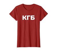 KGB de l'OLD CCCP USSR Fédération Russe T-Shirt, Femme, Canneberge, L