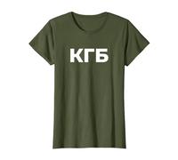 KGB de l'OLD CCCP USSR Fédération Russe T-Shirt, Femme, Olive, L