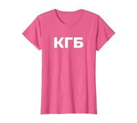 KGB de l'OLD CCCP USSR Fédération Russe T-Shirt, Femme, Rose Chiné, XS